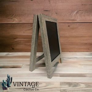 Like New! Farmhouse Table Top Chalkboard & Cork Board Freestanding Easel! Gray